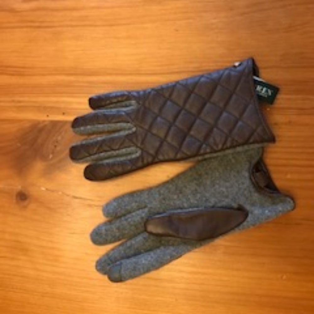Leather/Wool Touch Gloves